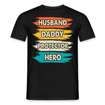 Papa Vater Vatertag - Männer T-Shirt - Schwarz - Vorne - AI Model Male 178 light (178cm)
