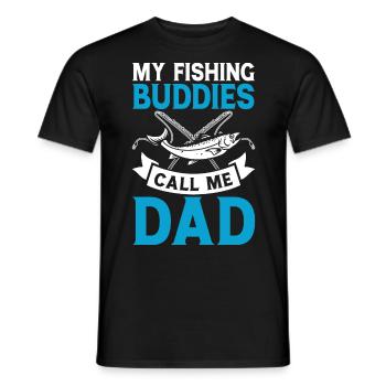 Fishing Daddy Father Son Daughter - Men's T-Shirt - black - Front - AI Model Male 178 light (178cm)