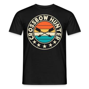 Crossbow Hunter - Men's T-Shirt - black - Front - AI Model Male 178 light (178cm)