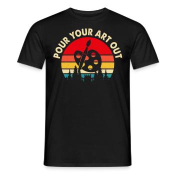 Artist - Men's T-Shirt - black - Front - AI Model Male 178 light (178cm)
