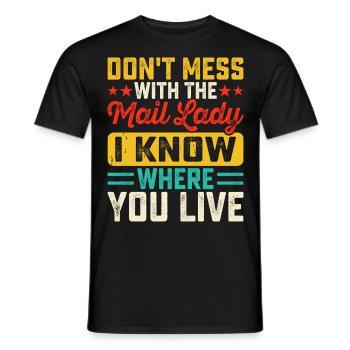 Postman Postman - Men's T-Shirt - black - Front - AI Model Male 178 light (178cm)
