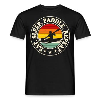 Kayak Kayaker Kayaker - Men's T-Shirt - black - Front - AI Model Male 178 light (178cm)
