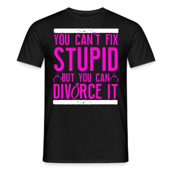 Happy Divorce Party You Can't Fix - Männer T-Shirt - Schwarz - Vorne - AI Model Male 178 light (178cm)
