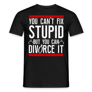 Happy Divorce Party You Can't Fix - Männer T-Shirt - Schwarz - Vorne - AI Model Male 178 light (178cm)