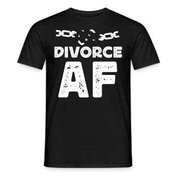 Happy Divorce Party Divorce Af - Men's T-Shirt - black - Front - AI Model Male 178 light (178cm)