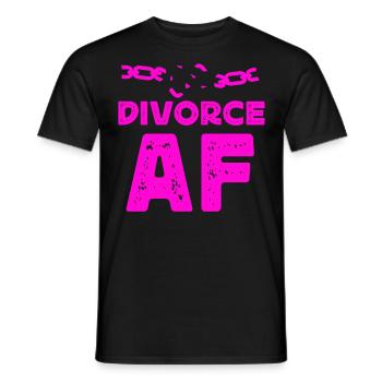 Happy Divorce Party Divorce Af - Men's T-Shirt - black - Front - AI Model Male 178 light (178cm)