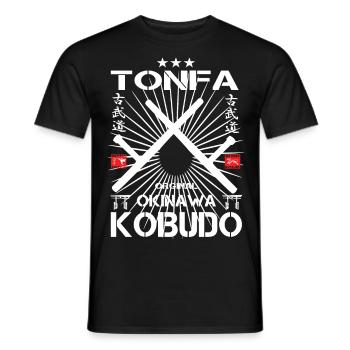 Tonfa Kobudo : L’art d’Okinawa - T-shirt homme - noir - Devant - AI Model Male 178 light (178cm)