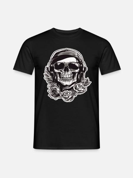Totenkopf Totenschädel Skulls Skull - Männer T-Shirt - Schwarz