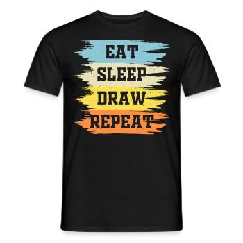 Artist - Men's T-Shirt - black - Front - AI Model Male 178 light (178cm)