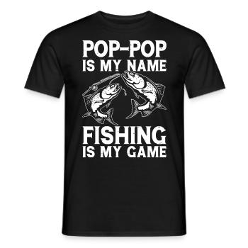 Fishing Daddy Father Son Daughter - Men's T-Shirt - black - Front - AI Model Male 178 light (178cm)