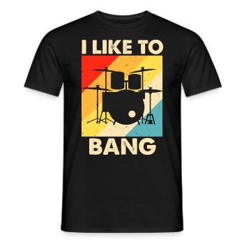 Batterie Batteur Batteur - T-shirt homme - noir - Devant - AI Model Male 178 light (178cm)