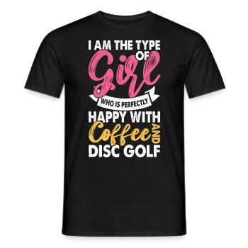 Discgolf Disc Golf - Men's T-Shirt - black - Front - AI Model Male 178 light (178cm)