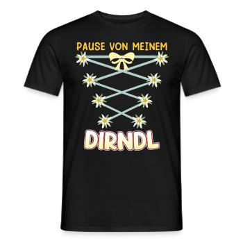 Trachten Shirt Damen Pause von meinem Dirndl - Männer T-Shirt - Schwarz - Vorne - AI Model Male 178 light (178cm)