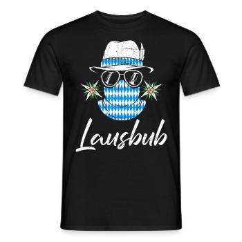Lausbub Bayern Bayerisch Lausbua Shirt Herren - Männer T-Shirt - Schwarz - Vorne - AI Model Male 178 light (178cm)