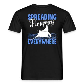Mantarochen Verbreiten Flappiness Mantarochen - Männer T-Shirt - Schwarz - Vorne - AI Model Male 178 light (178cm)
