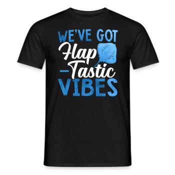 Mantarochen Flap-tastische Vibes Mantarochen - Männer T-Shirt - Schwarz - Vorne - AI Model Male 178 light (178cm)