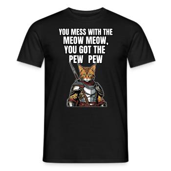 Cat Shirt Cat Gift Idea Putty - Men's T-Shirt - black - Front - AI Model Male 178 light (178cm)