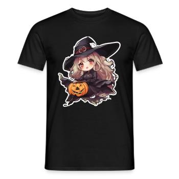 Sorcière d’Halloween - T-shirt homme - noir - Devant - AI Model Male 178 light (178cm)