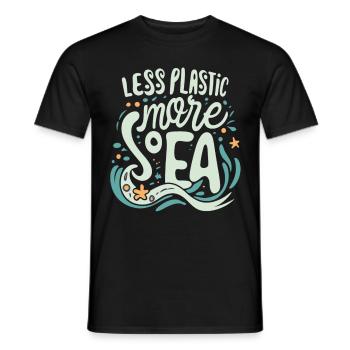 Environment - Men's T-Shirt - black - Front - AI Model Male 178 light (178cm)