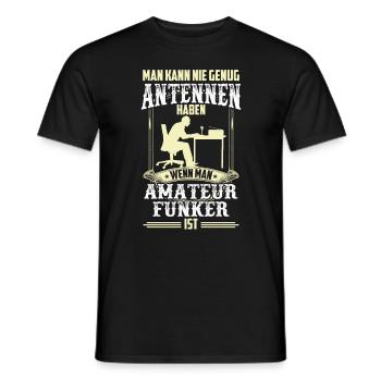 Amateurfunker genug Antennen Hobbyfunker - Männer T-Shirt - Schwarz - Vorne - AI Model Male 178 light (178cm)