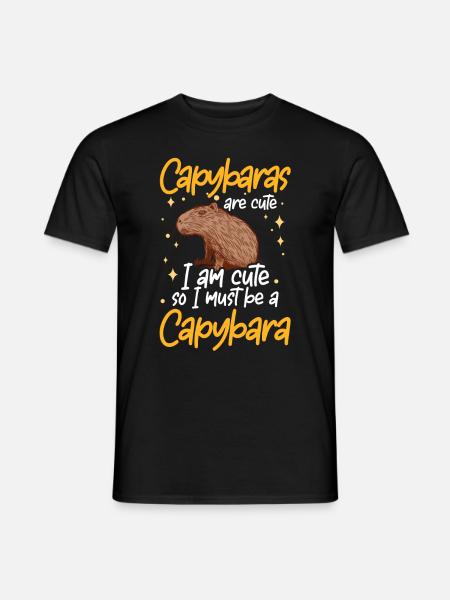 Ich bin ein Capybara Wasserschwein - Mænd T-shirt - sort