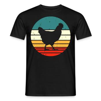 Chickens Chicken - Men's T-Shirt - black - Front - AI Model Male 178 light (178cm)