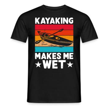 Kayak Kayaker Kayaker - Men's T-Shirt - black - Front - AI Model Male 178 light (178cm)