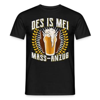 Lederhosen Shirt Mei Mass Anzug Biertrinker - Männer T-Shirt - Schwarz - Vorne - AI Model Male 178 light (178cm)