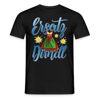 Trachten Frauen Ersatz Dirndl Shirt - Männer T-Shirt - Schwarz - Vorne - AI Model Male 178 light (178cm)