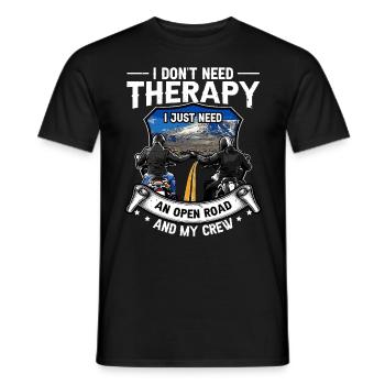 I Don't Need Therapy - Just More Time On My Cafe - Men's T-Shirt - black - Front - AI Model Male 178 light (178cm)