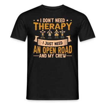 Don't Need Therapy Just More Time On My Cafe Racer - Men's T-Shirt - black - Front - AI Model Male 178 light (178cm)