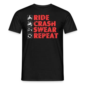 If The Dirt Ain't Flyin You Ain't Tryin Rodeo - Men's T-Shirt - black - Front - AI Model Male 178 light (178cm)