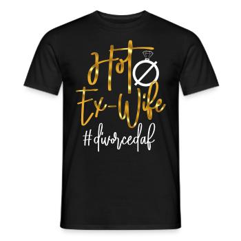 Happy Divorce Party Hot Ex-Wife - Men's T-Shirt - black - Front - AI Model Male 178 light (178cm)