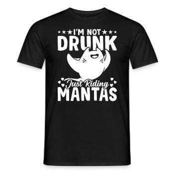 Mantarochen Reiten Mantas Mantarochen Liebhaber - Männer T-Shirt - Schwarz - Vorne - AI Model Male 178 light (178cm)