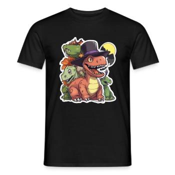 Dinosaurier Trex Dino Baby Dino Halloween - Männer T-Shirt - Schwarz - Vorne - AI Model Male 178 light (178cm)