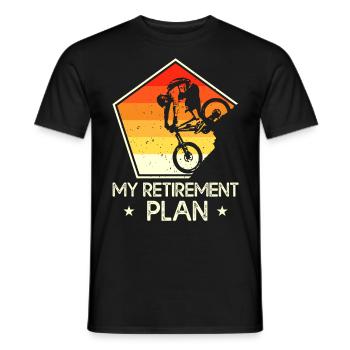 Bicycle Cycling Pensioner Pension - Men's T-Shirt - black - Front - AI Model Male 178 light (178cm)