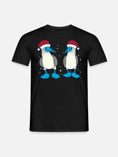 Blue-footed booby Christmas - Men's T-Shirt - black