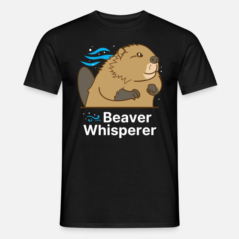 Beaver Whisperer - Männer T-Shirt - Schwarz