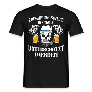Bayern Erfahrung sollte Nie Unterschätzt werden - Männer T-Shirt - Schwarz - Vorne - AI Model Male 178 light (178cm)