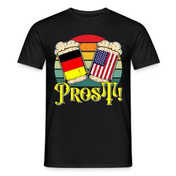 Prost! Deutschland Bierkrug USA - Männer T-Shirt - Schwarz - Vorne - AI Model Male 178 light (178cm)