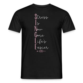 Le stress de la fête de divorce heureuse est maintenant - T-shirt homme - noir - Devant - AI Model Male 178 light (178cm)