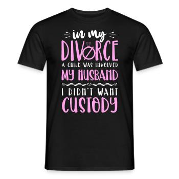 Happy Divorce Party dans mon divorce - T-shirt homme - noir - Devant - AI Model Male 178 light (178cm)