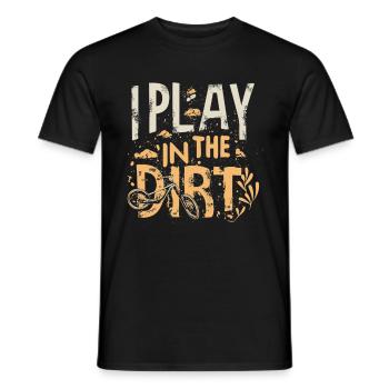 VTT Je joue dans la terre - T-shirt homme - noir - Devant - AI Model Male 178 light (178cm)