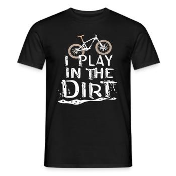 VTT Je joue dans la terre - T-shirt homme - noir - Devant - AI Model Male 178 light (178cm)