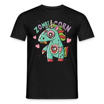 Zombiecorn Zombie Unicorn Unicorn Halloween - Men's T-Shirt - black - Front - AI Model Male 178 light (178cm)