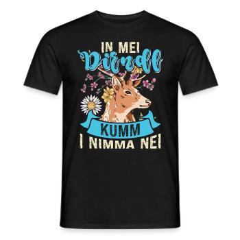 In my Dirndl Kumm i Nimma Nei - Männer T-Shirt - Schwarz - Vorne - AI Model Male 178 light (178cm)