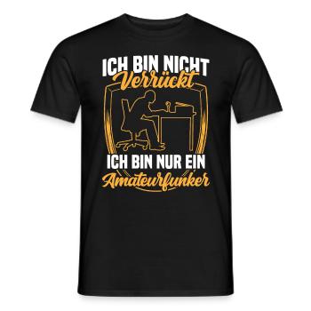 Amateurfunker ist nicht verrückt Hobbyfunker - Männer T-Shirt - Schwarz - Vorne - AI Model Male 178 light (178cm)