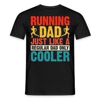 Jogging Running Marathon Papa - T-shirt homme - noir - Devant - AI Model Male 178 light (178cm)