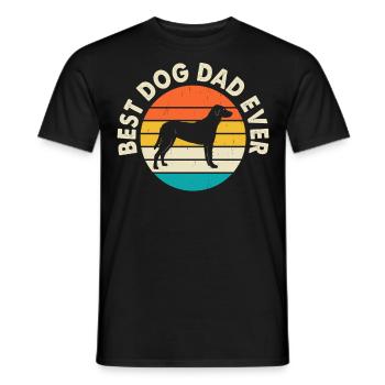 Dog Daddy Father Father's Day - Men's T-Shirt - black - Front - AI Model Male 178 light (178cm)