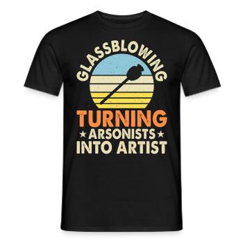 Glassblower - Men's T-Shirt - black - Front - AI Model Male 178 light (178cm)